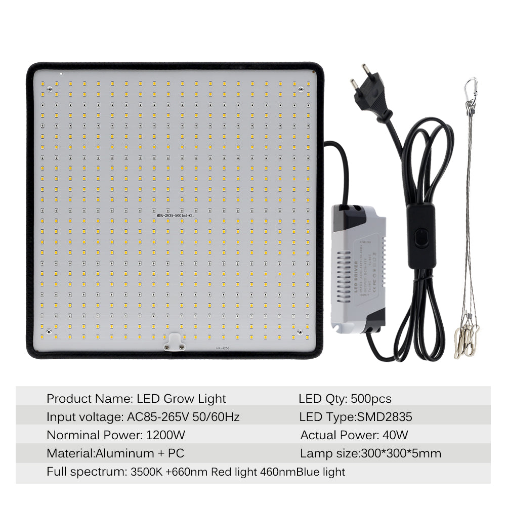 LED Grow Light Full Spectrum Phyto Lamp AC85240V 40W For Indoor Grow Tent Plants Growth Light 4