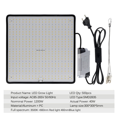 LED Grow Light Full Spectrum Phyto Lamp AC85240V 40W For Indoor Grow Tent Plants Growth Light 4