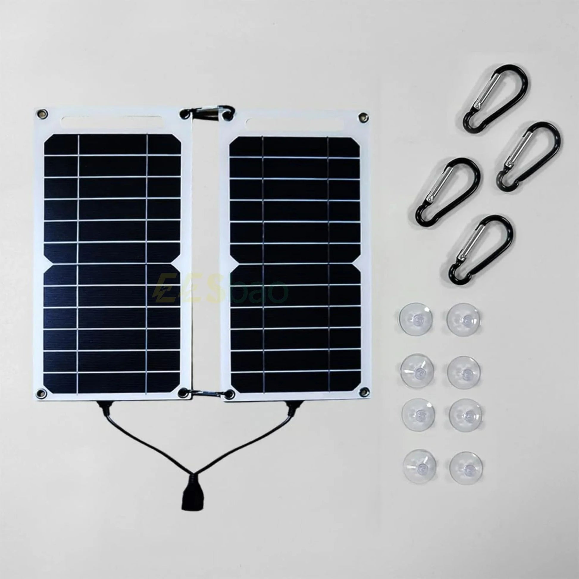 USB Fast Charging Solar Panel Waterproof Portable Mobile Phone Power Bank For Outdoor Hiking  Campi 2