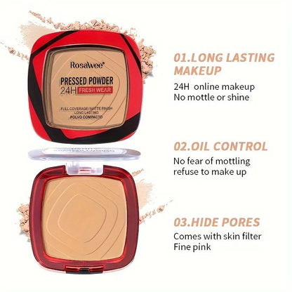 Fresh Wear Matte Full Coverage Pressed Powder Foundation With Puff Weightless Matte Finishing Makeu 4
