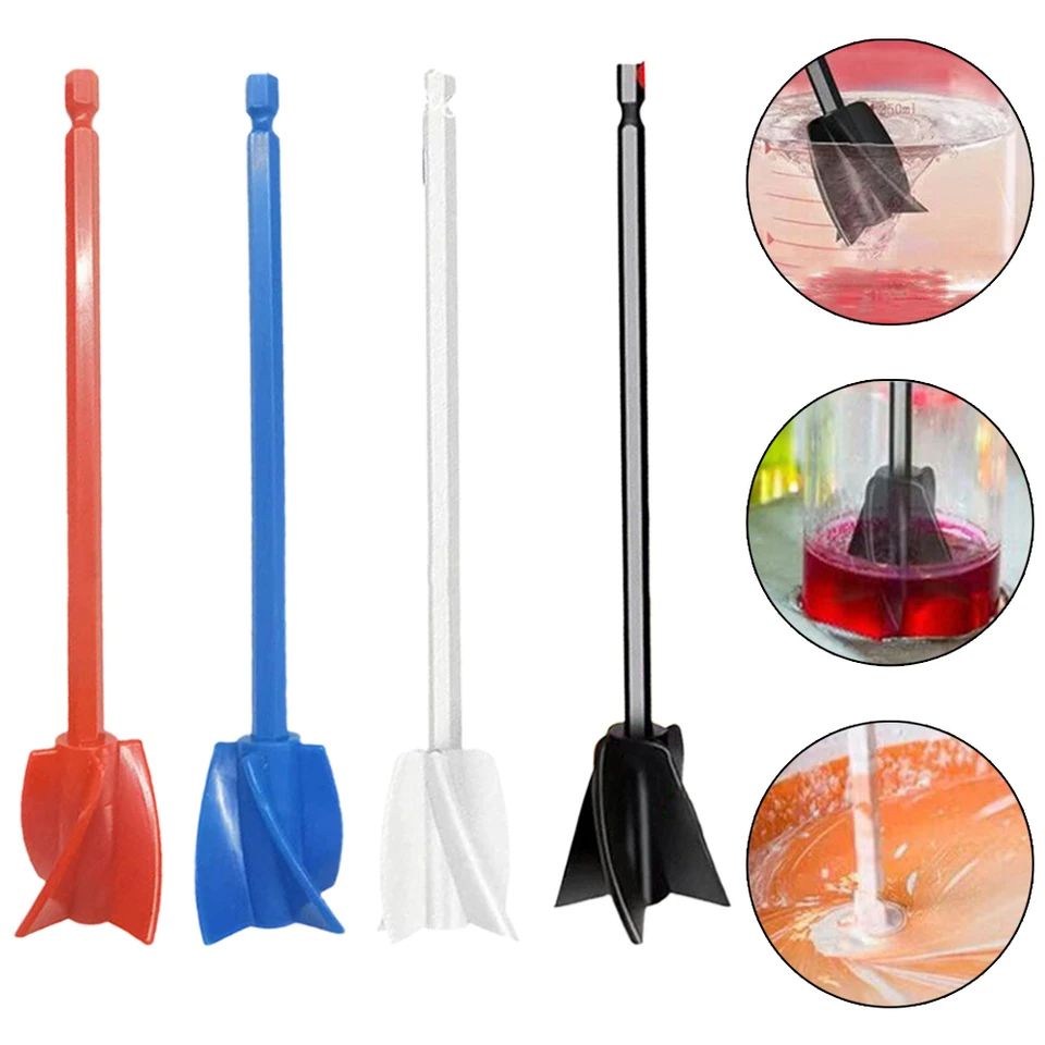 Mixer Paint Drill Attachment Paddle  Spiral Resin  Paint Mixer Stirrer With Drill Chuck For Liquids 3