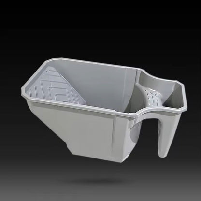 4 Inch Paint Cup With Roller Handle Large Capacity Durable Plastic For Brushes And Rollers 3