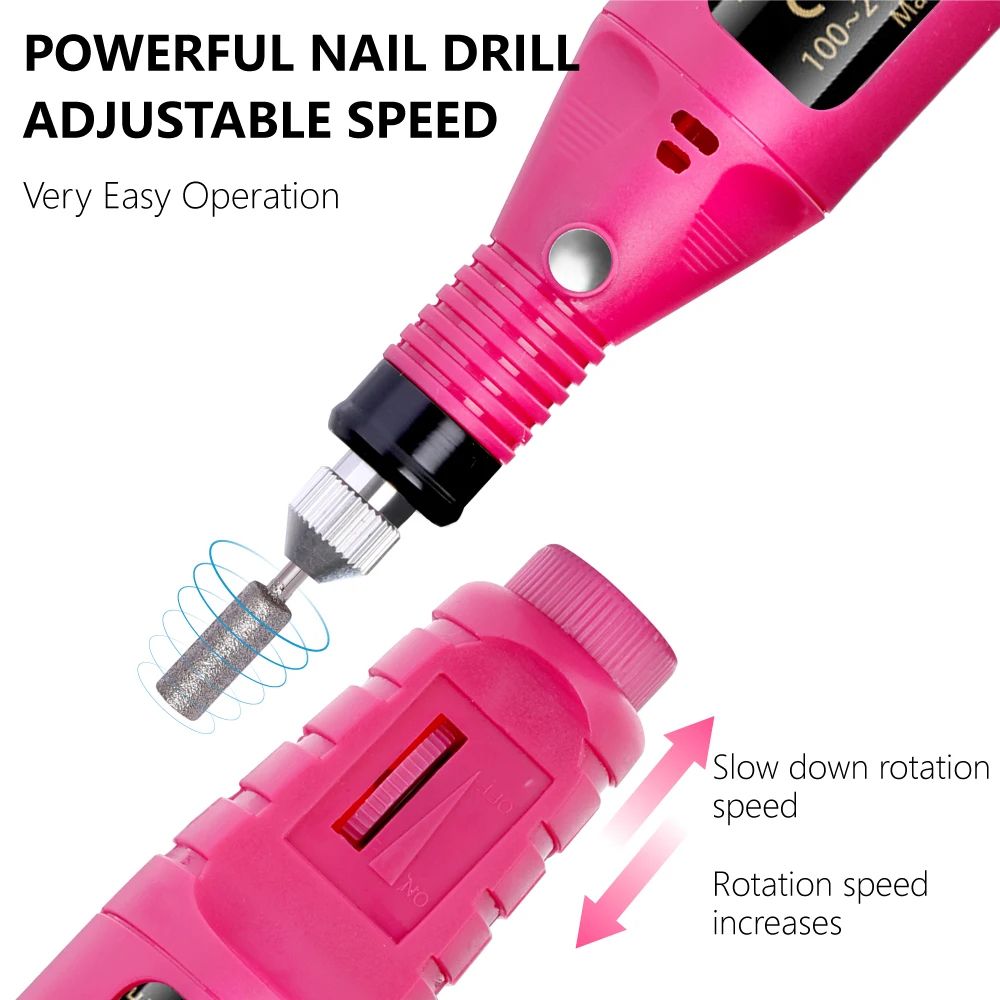 Strong Function Nail Drill Machine Set Electric Nail Sander Gel Polish Remover Tool For Manicure Pe