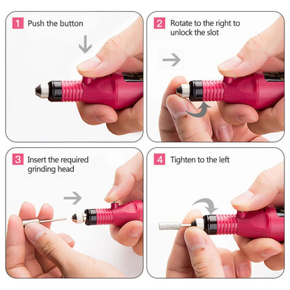 Strong Function Nail Drill Machine Set Electric Nail Sander Gel Polish Remover Tool For Manicure Pe