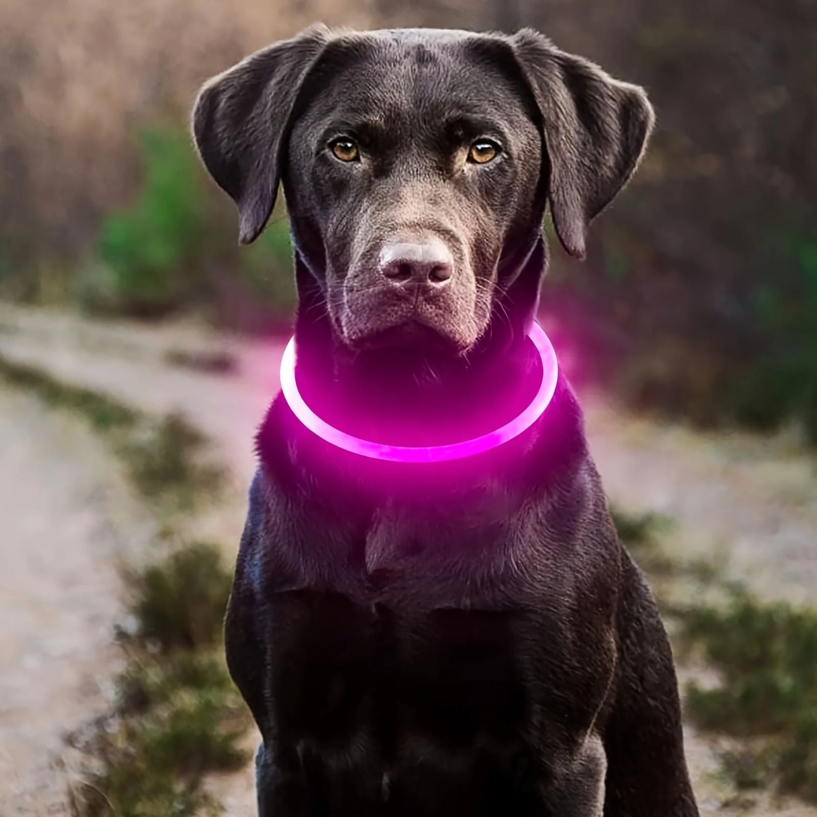 Pet Dog LED Light Collar Luminous AntiLost Dog Collar USB Rechargeable Dog Necklace Collar 2