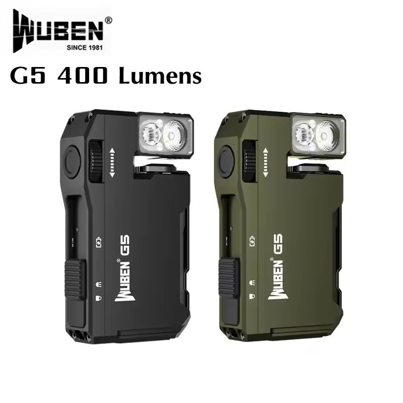 Mini Rotating Head Flashlight with Magnetic Tail – 400 Lumens Waterproof EDC Pocket Torch
