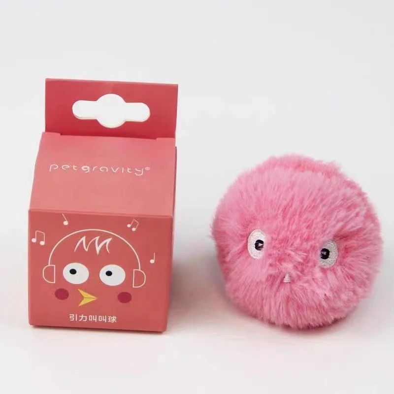 Interactive Ball Smart Cat Toy  Plush Electric Catnip Training Toy With Touch Sound  Squeak Kitten  5