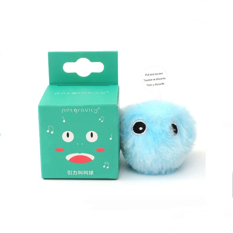 Interactive Ball Smart Cat Toy  Plush Electric Catnip Training Toy With Touch Sound  Squeak Kitten  7