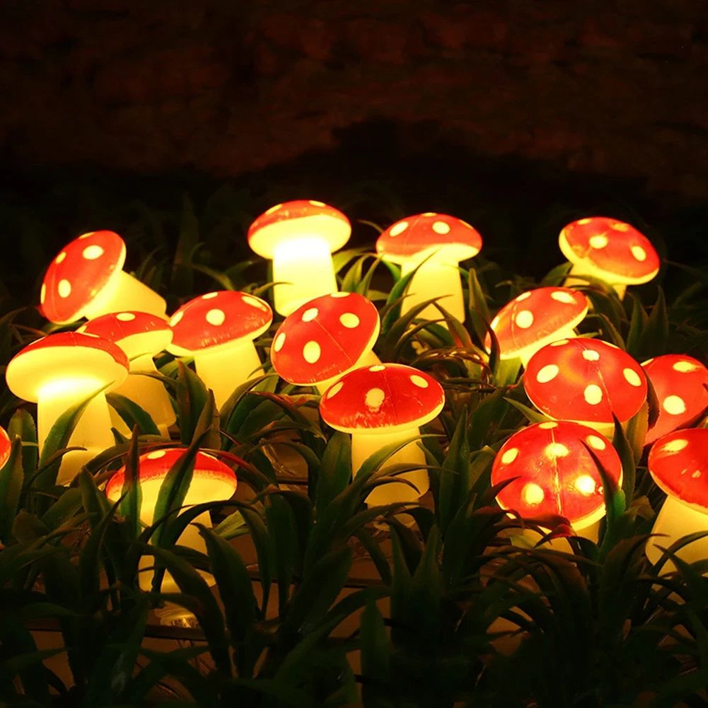 Mushroom LED Fairy Lights USBBattery Powered String Light For Christmas Party Decor Holiday Gift Fa 1