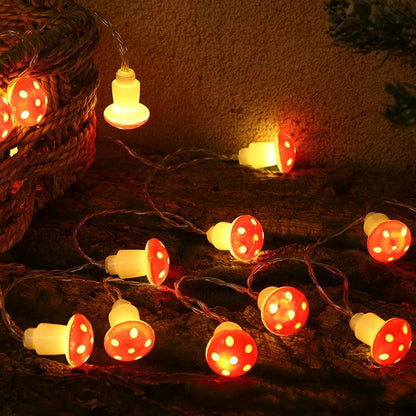 Mushroom LED Fairy Lights USBBattery Powered String Light For Christmas Party Decor Holiday Gift Fa 5