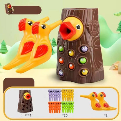 Montessori Magnetic Woodpecker Toy  Fine Motor Educational Game For Toddlers  Babies 7