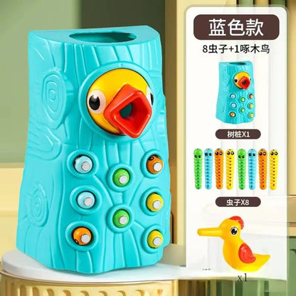 Montessori Magnetic Woodpecker Toy  Fine Motor Educational Game For Toddlers  Babies 5