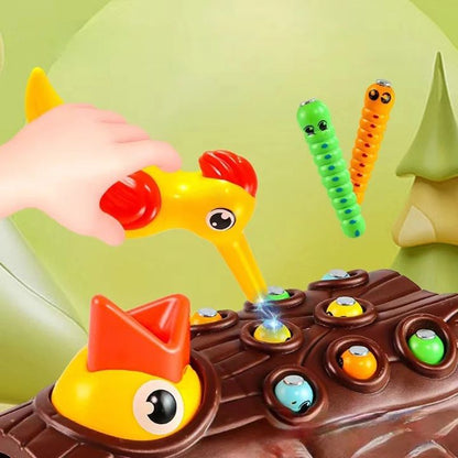 Montessori Magnetic Woodpecker Toy  Fine Motor Educational Game For Toddlers  Babies 1