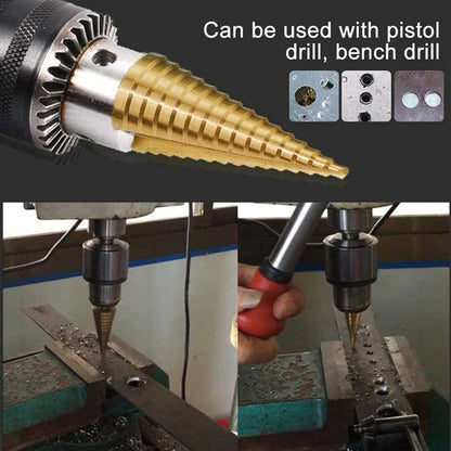 High Speed Steel Step Drill Bit HSS Titanium Coated Cone Hole Cutter For Metal  Wood 5