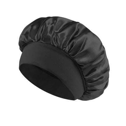Women Satin Bonnet Hair Bonnet For Sleeping  Hair Care Silk Bonnets With Widebrim Soft Elastic Band 6