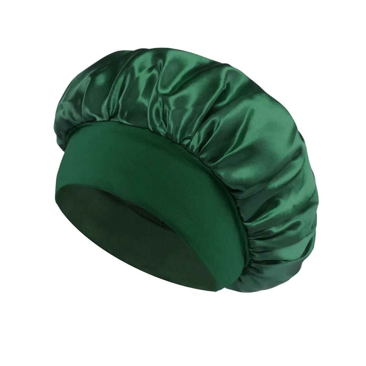 Women Satin Bonnet Hair Bonnet For Sleeping  Hair Care Silk Bonnets With Widebrim Soft Elastic Band 8