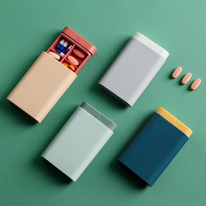 Small Portable Pill Case  Tablet Storage Container 7 Day Vitamin Box 2