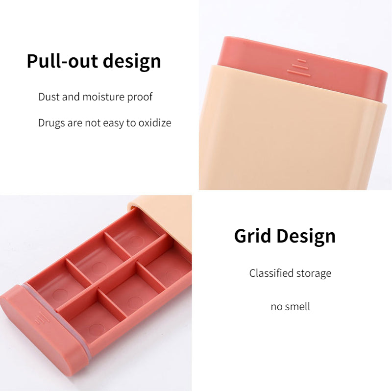 Small Portable Pill Case  Tablet Storage Container 7 Day Vitamin Box 4