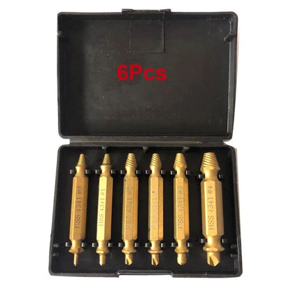 Heavy Duty Damaged Screw Extractor Set Double Head Bolt Extractor Tools For Easy Out Broken  Stripp 5