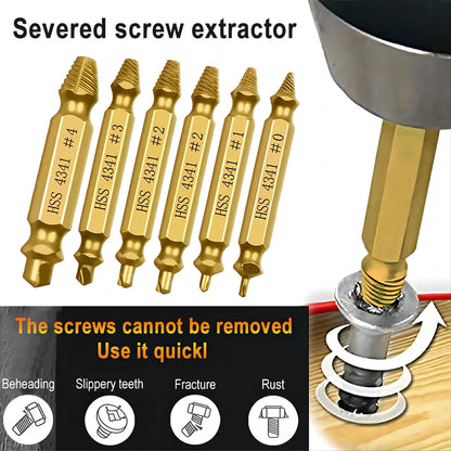 Heavy Duty Damaged Screw Extractor Set Double Head Bolt Extractor Tools For Easy Out Broken  Stripp 3