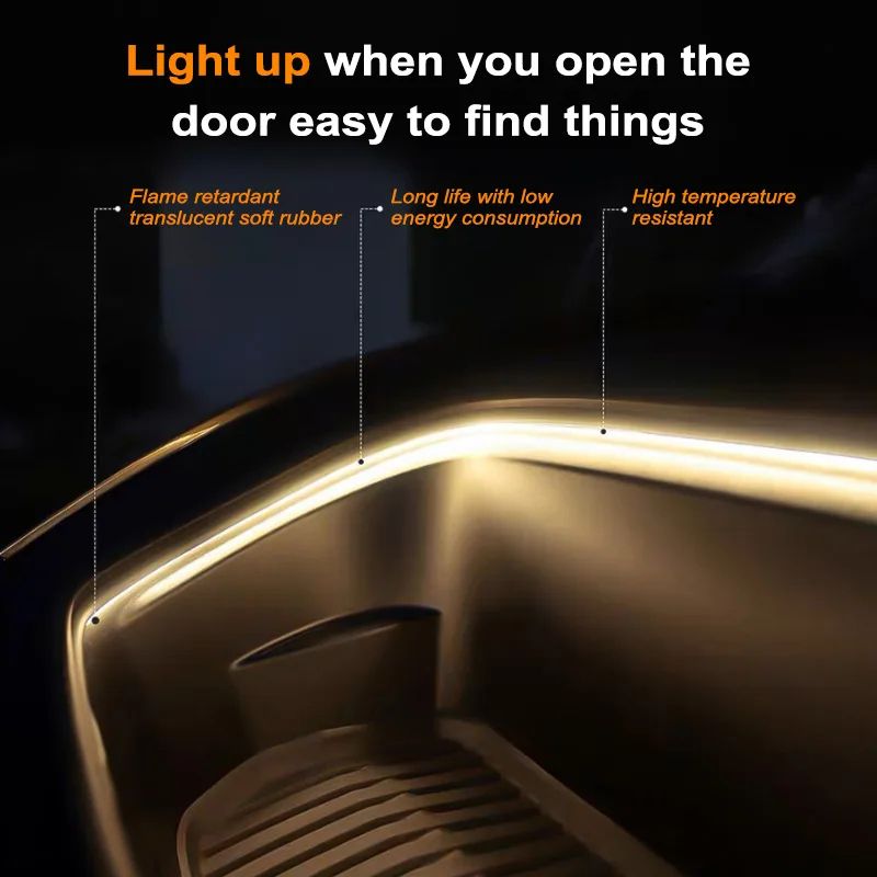 Car Park Frunk Brighten LED Strip  Modified Ambient Light 5M Waterproof For Tesla Trunk Atmosphere  1