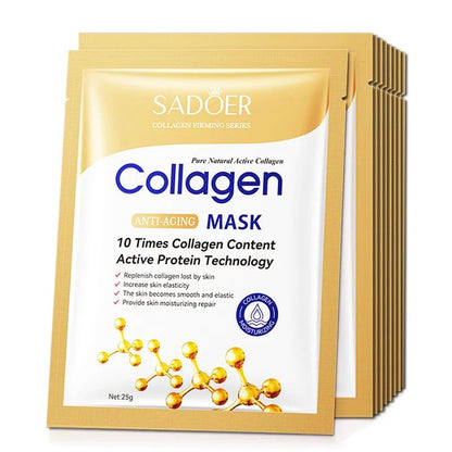 Hyaluronic Acid Collagen Face Mask  Korean Sheet Masks For Deep Moisturizing Firming Hydrating Skin 1