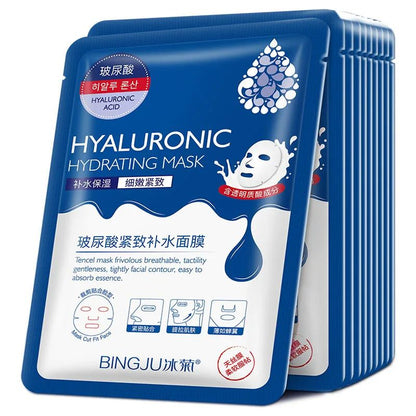Hyaluronic Acid Collagen Face Mask  Korean Sheet Masks For Deep Moisturizing Firming Hydrating Skin 3