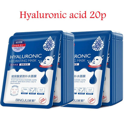 Hyaluronic Acid Collagen Face Mask  Korean Sheet Masks For Deep Moisturizing Firming Hydrating Skin 7