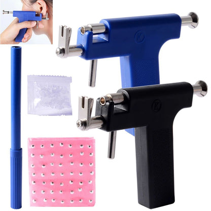Professional Ear Piercing Gun Tool Set, Steel Ear Studs for Ear, Nose & Navel Body Piercing