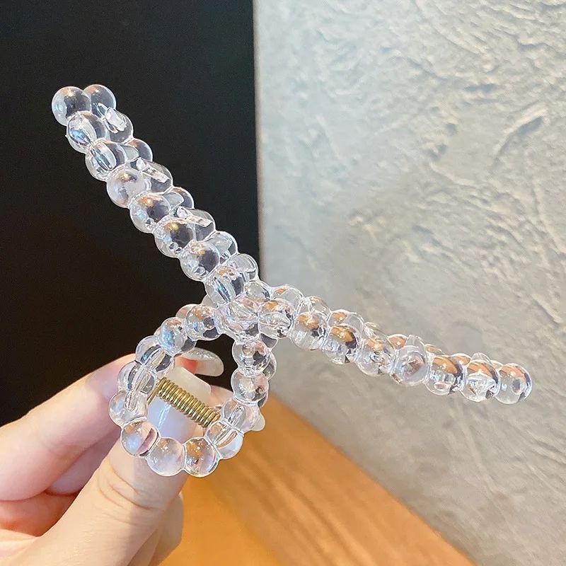 Large Clear Claw Hairpin Set For Women  Girls Strong Hold For Thick  Thin Hair Ideal For Fixed Hair 1