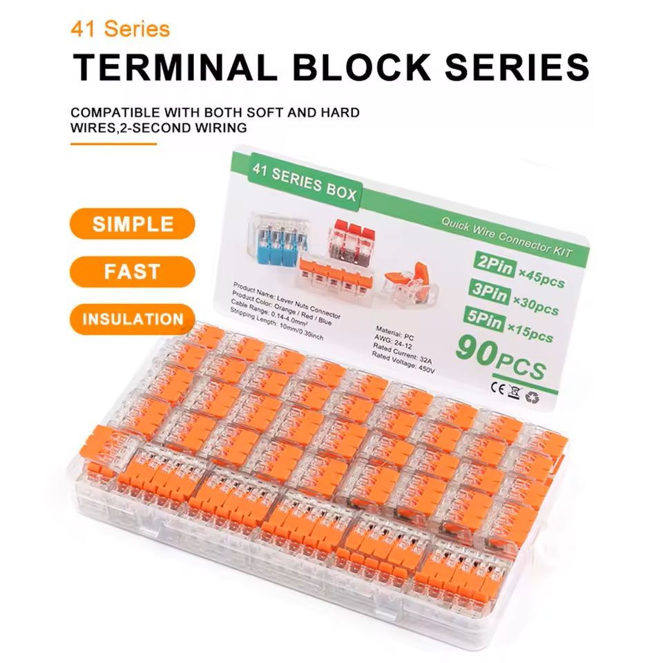 Universal Splicing Wire Connector Kit with 2 3 5 Pin Terminals for Electrical Wiring Projects