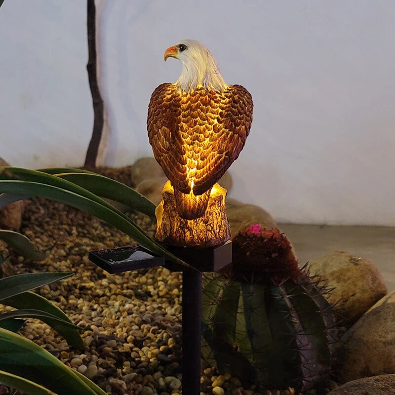 Solar Resin Eagle Outdoor Lamp Garden  Patio Decorative Lawn Light 3