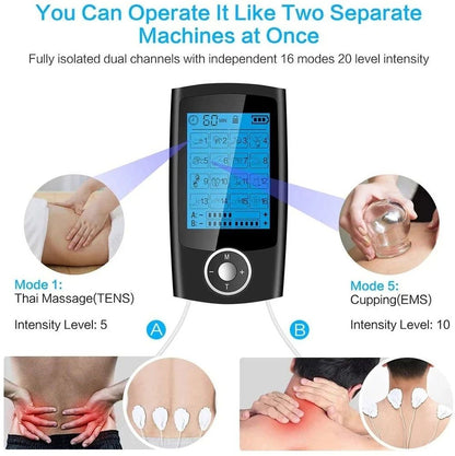 EMS Acupuncture TENS Muscle Stimulator Electric Body Massage  Slimming Digital Therapy Electrostimu 2