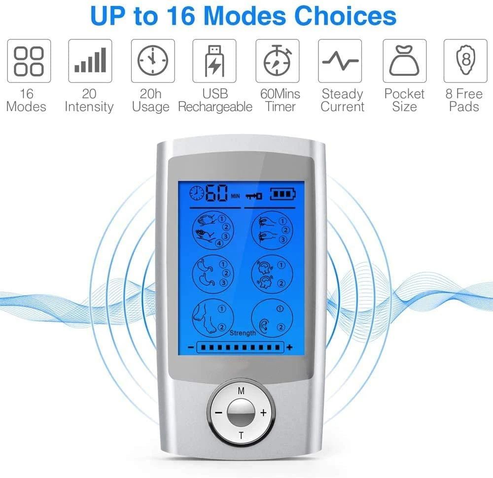 EMS Acupuncture TENS Muscle Stimulator Electric Body Massage  Slimming Digital Therapy Electrostimu 3
