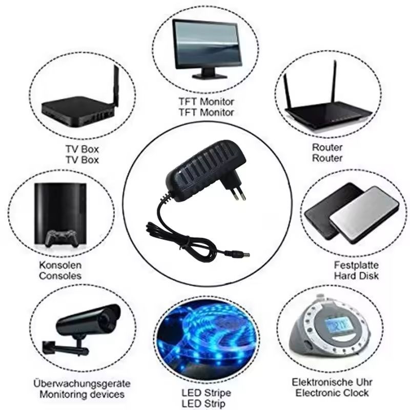 Universal Power Adapter 12V For LED Strips And CCTV With Multiple Current Options 2
