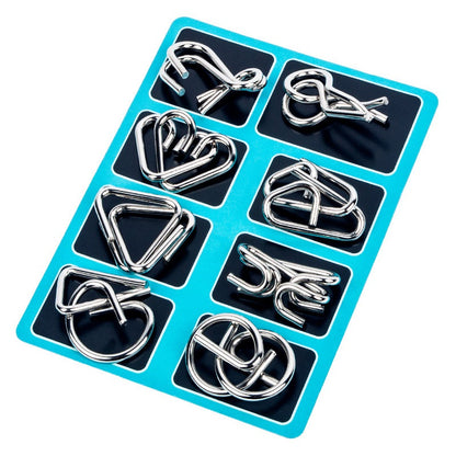 Metal Montessori Puzzle Wire Set 8Piece IQ Brain Teaser For Adults 3