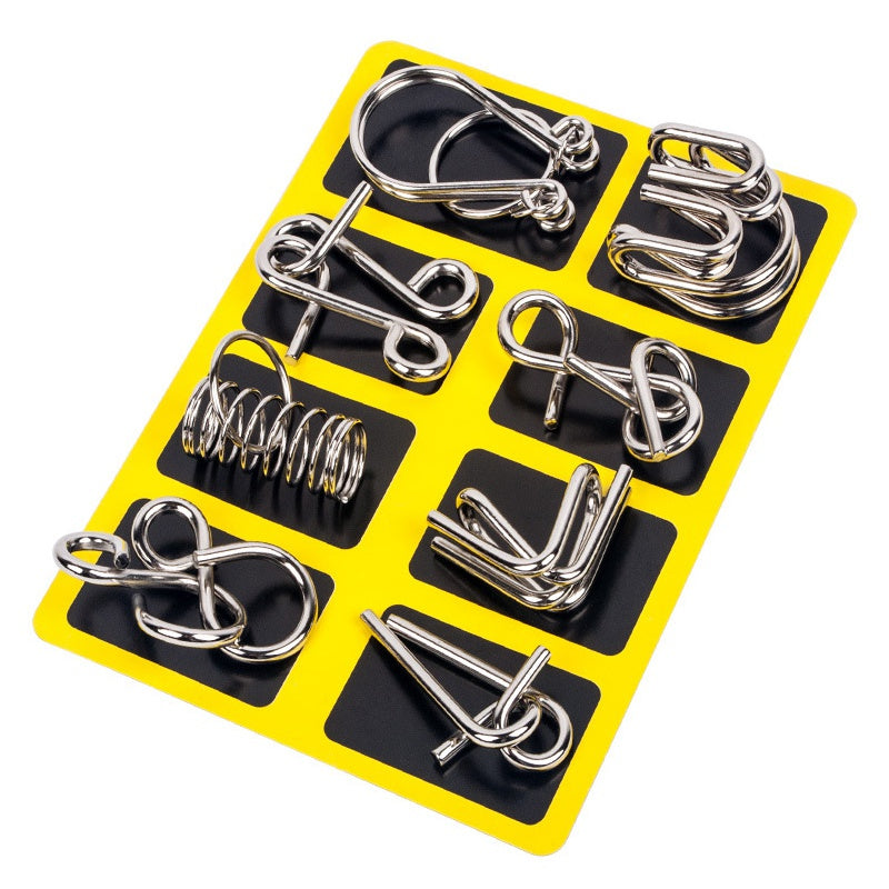 Metal Montessori Puzzle Wire Set 8Piece IQ Brain Teaser For Adults 4