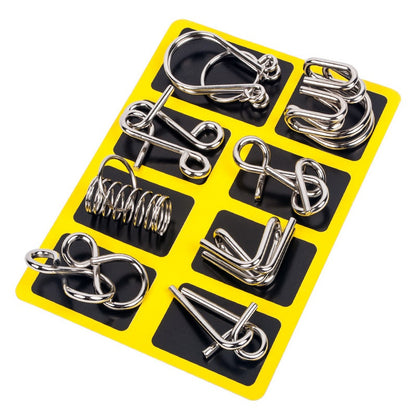Metal Montessori Puzzle Wire Set 8Piece IQ Brain Teaser For Adults 4