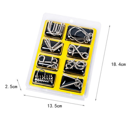 Metal Montessori Puzzle Wire Set 8Piece IQ Brain Teaser For Adults 2