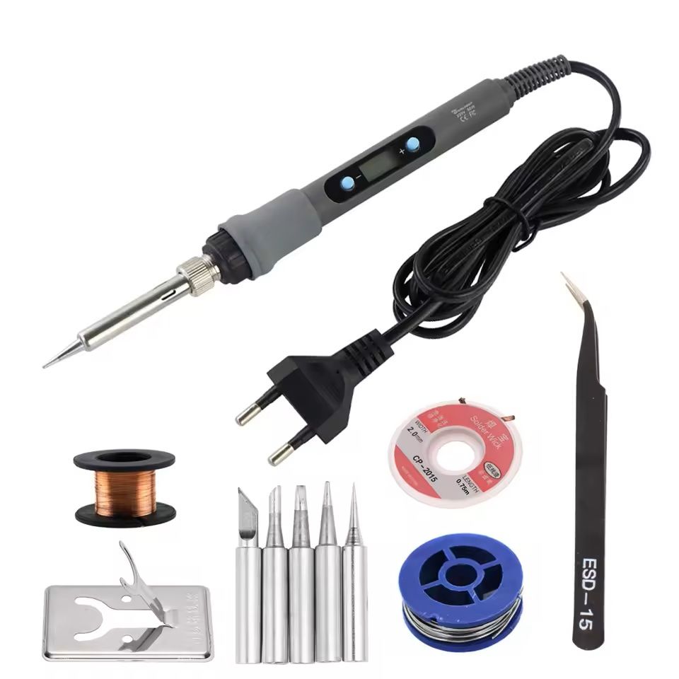 Digital Soldering Iron Kit With Adjustable Temperature And Display For Electronic Repairs 13