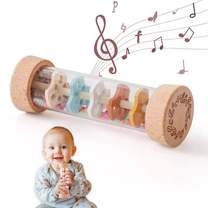 Montessori Baby Rain Stick Toy – Sensory Hourglass Rattle for Early Learning & Music Play