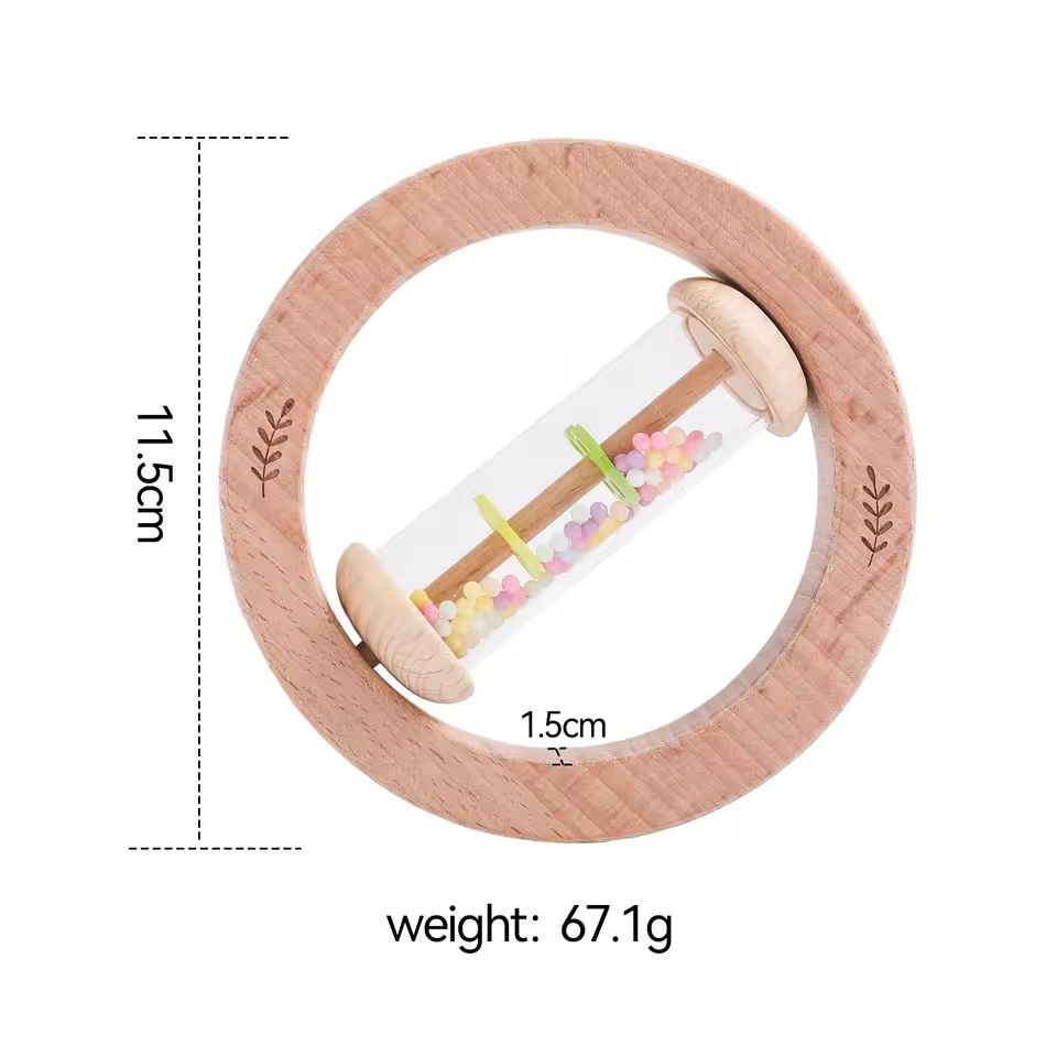 Montessori Baby Rain Stick Toy  Sensory Hourglass Rattle For Early Learning  Music Play 8