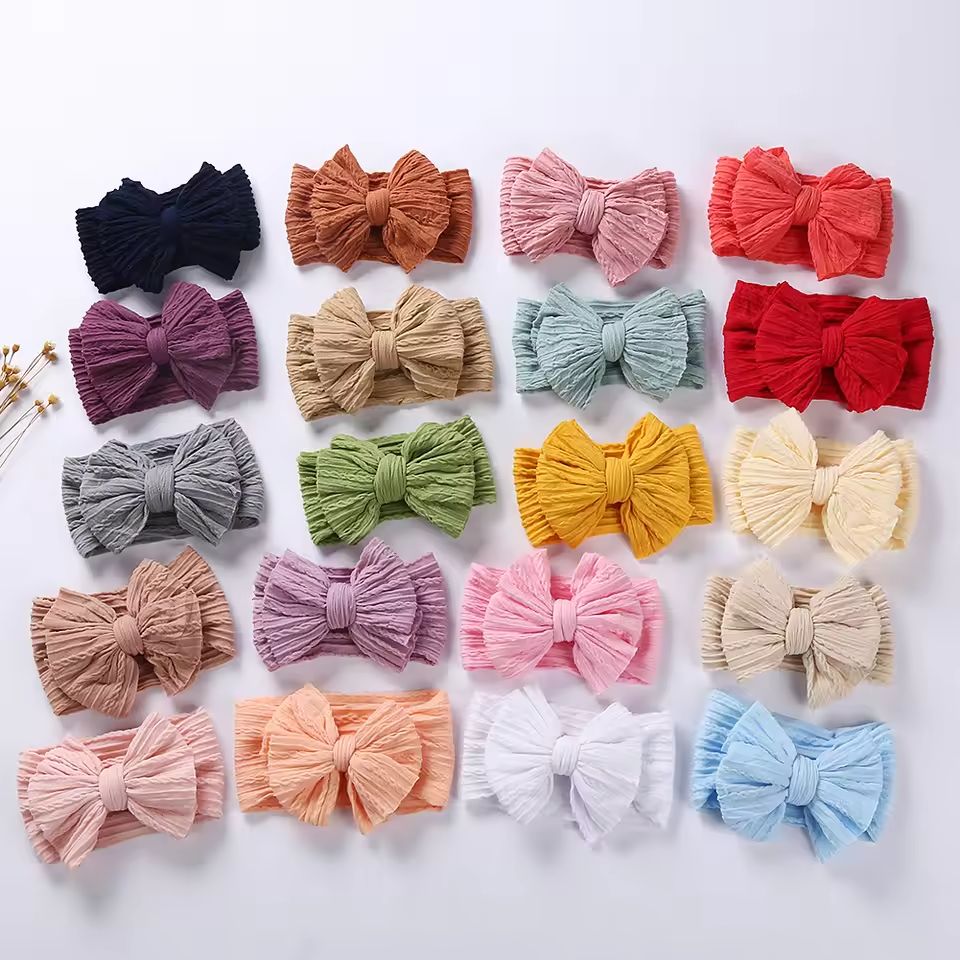 Soft Nylon Baby Headbands With Bow  Stretchy Newborn  Infant Hair Accessories For Girls And Boys 1