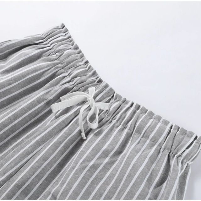 Casual Stripe Print Single Breasted Shirt Sets Womems Oversized Elastic Waist Shorts Suits 2025 Lad 2