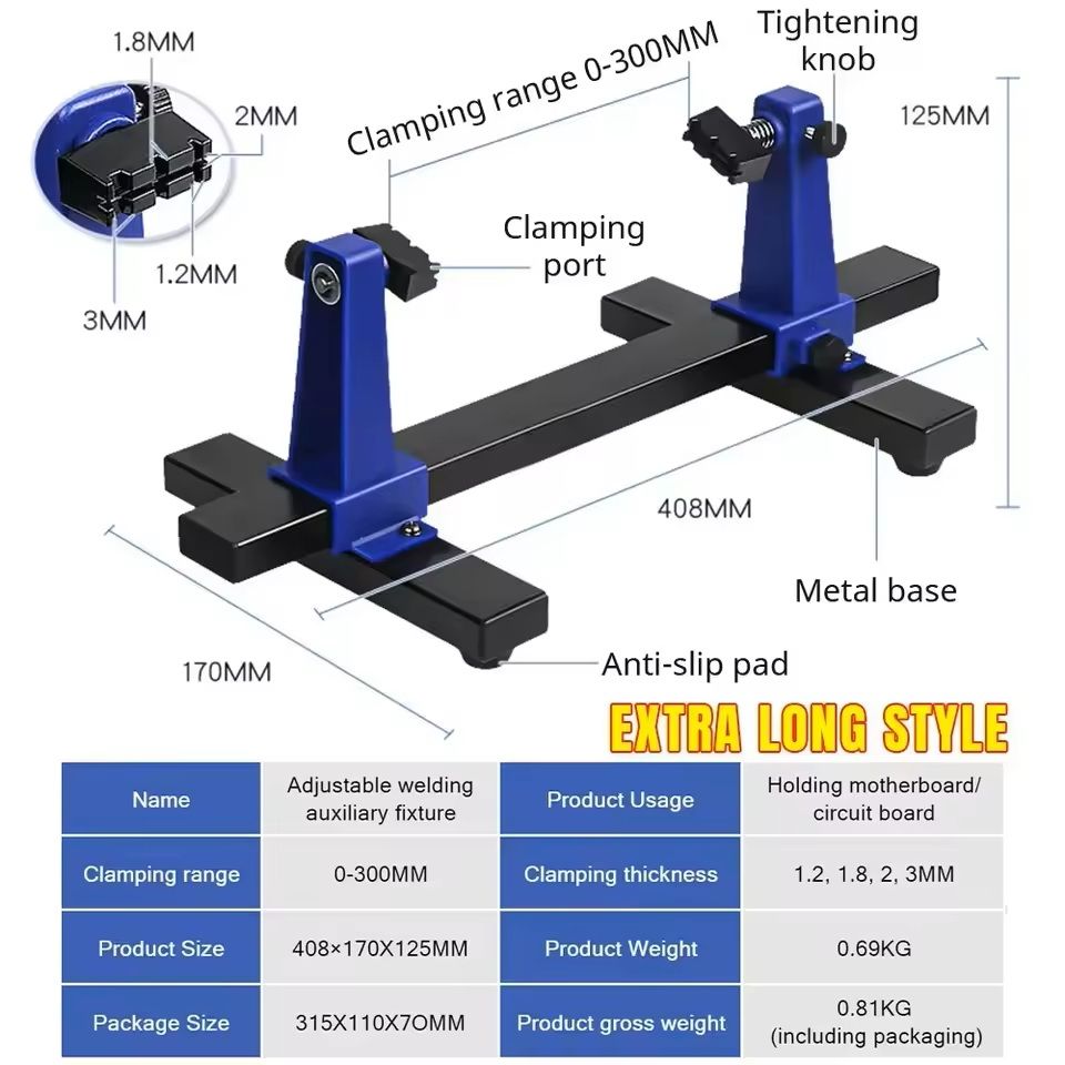 Adjustable PCB Holder With 360 Degree Rotation For Soldering And Circuit Board Assembly 9