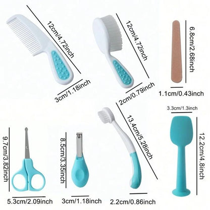 6Piece Baby Grooming Kit  Newborn Care Set With Nail Clippers Nasal Aspirator Brush  More 1