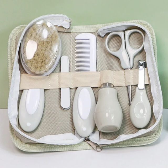 6Piece Baby Grooming Kit  Newborn Care Set With Nail Clippers Nasal Aspirator Brush  More 6