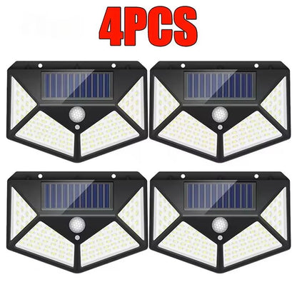 Solar Motion Sensor Wall Light For Outdoor Garden Pathway Lighting 2