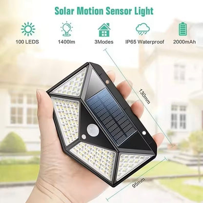 Solar Motion Sensor Wall Light For Outdoor Garden Pathway Lighting 7
