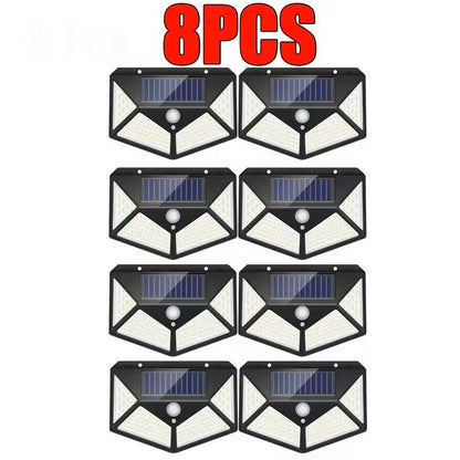Solar Motion Sensor Wall Light For Outdoor Garden Pathway Lighting 8